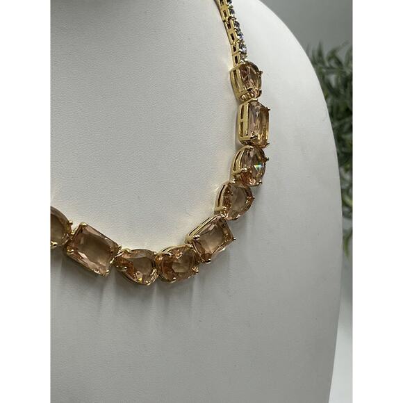 KATE SPADE NEW YORK "Draped Jewels" Blush MultiShaped Clear Rhinestone Necklace - Picture 16 of 16